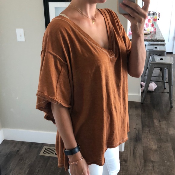 We The Free Brand Rust Oversized Tee 